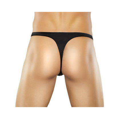 Male power rip off thong w/studs black s/m