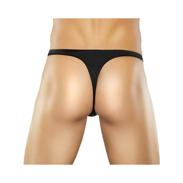 Male power rip off thong w/studs black s/m