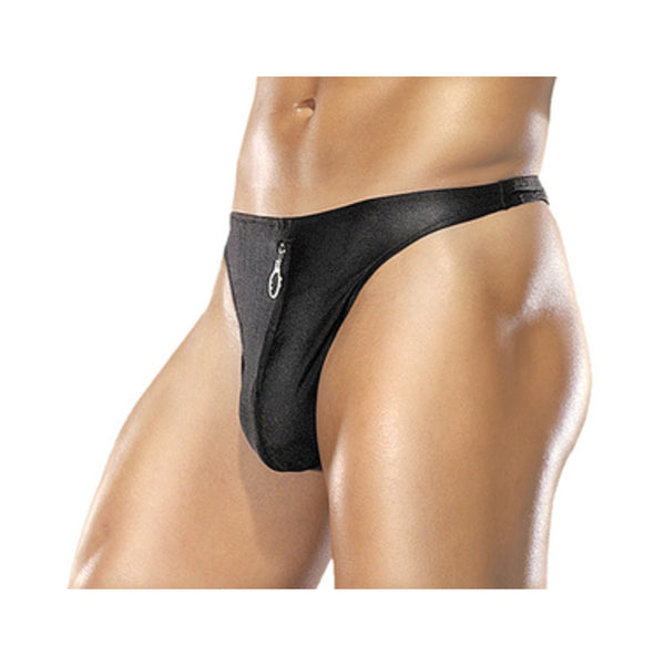 Zipper Thong Black S/M