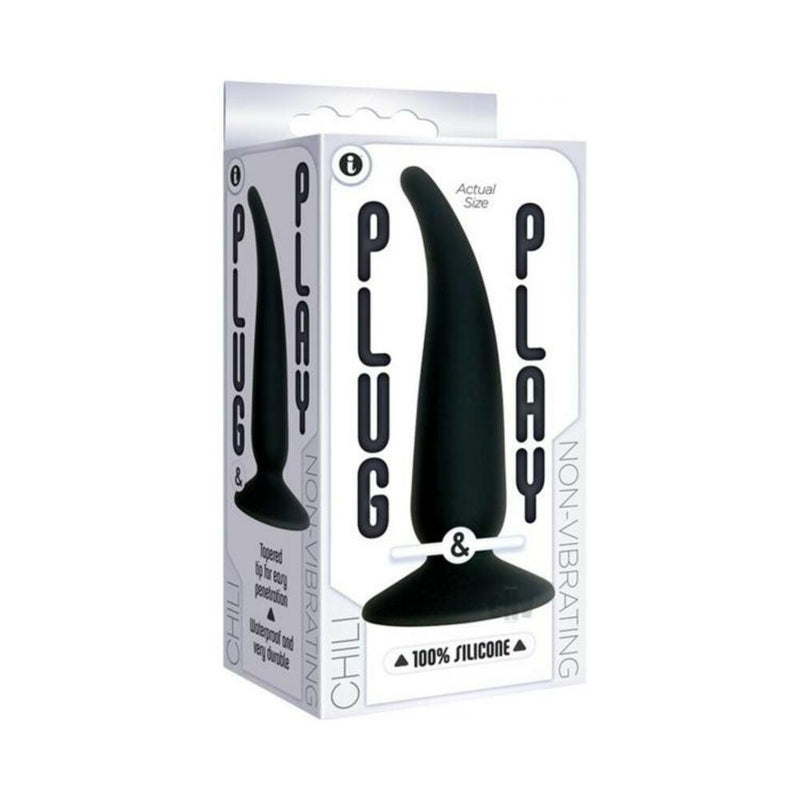 Plug And Play Silicone Chili Black Butt Plug
