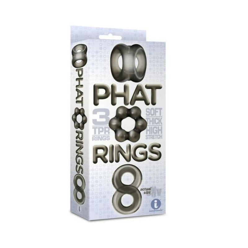 The 9's Phat Rings Smoke 1 Chunky Cock Rings