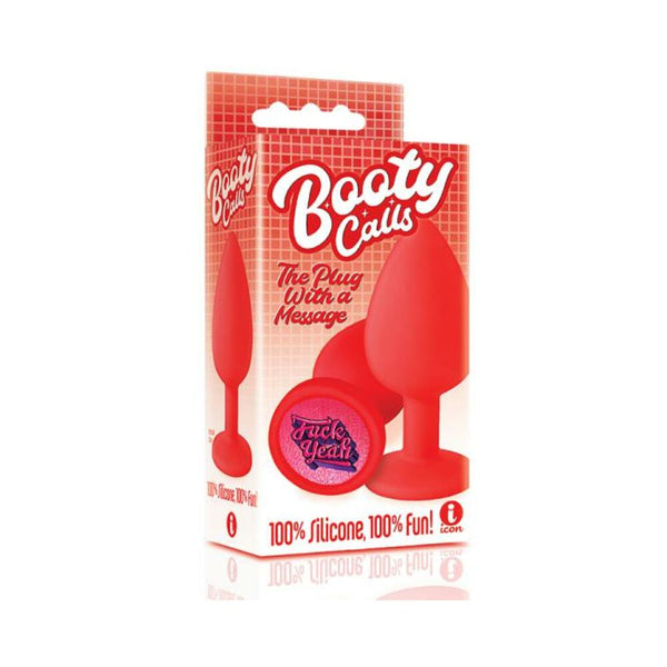 The 9's Booty Call Silicone Butt Plug Red Fuck Yeah