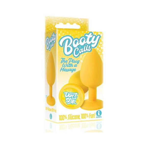 The 9's Booty Call Butt Plug Yellow Don't Stop