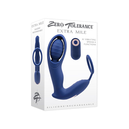 Zero Tolerance Extra Mile C Ring Vibrator - Blue