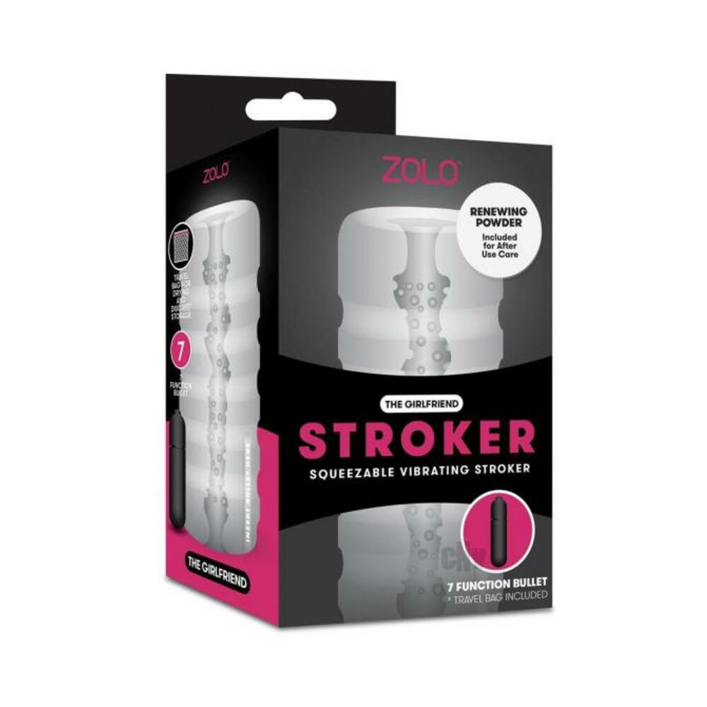 Zolo Girlfriend Squeezable Vibrating Stroker White
