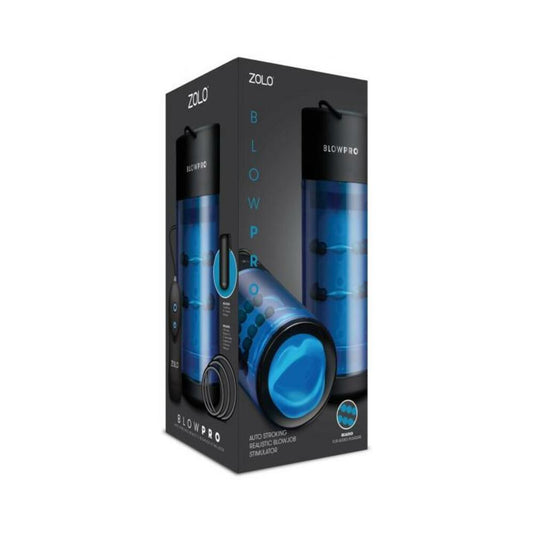 Zolo Blowpro Auto Stroking Blowjob Stimulator Blue