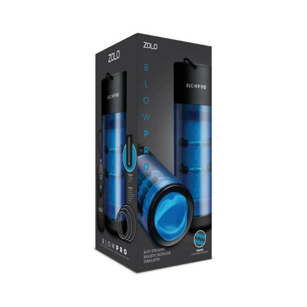 Zolo Blowpro Auto Stroking Blowjob Stimulator Blue