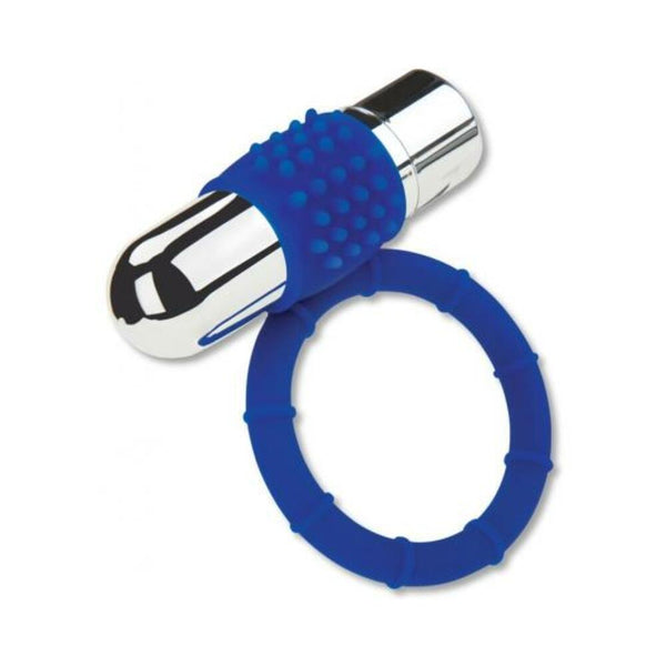 Zolo Powered Bullet Cock Ring - Blue