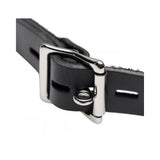 Feeder Locking Open Mouth Gag Black Leather O/S