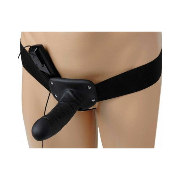 Deluxe Vibro Erection Assist Hollow Silicone Strap On