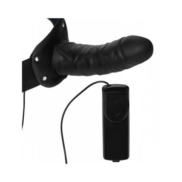 Deluxe Vibro Erection Assist Hollow Silicone Strap On