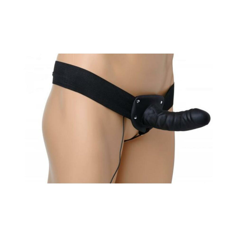 Deluxe Vibro Erection Assist Hollow Silicone Strap On