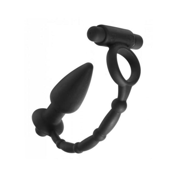 Viaticus Dual Cock Ring And Anal Plug Vibe
