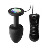 Paragon Gem Accented Vibrating Anal Plug Black