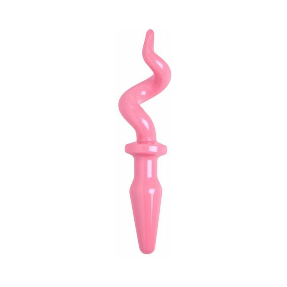 Piggy Tail Butt Plug Pink
