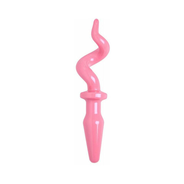 Piggy Tail Butt Plug Pink