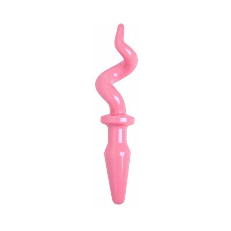 Piggy Tail Butt Plug Pink