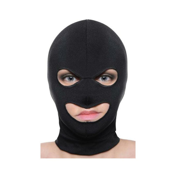 Facade Spandex Hood With Eyes And Mouth Holes Black O/S