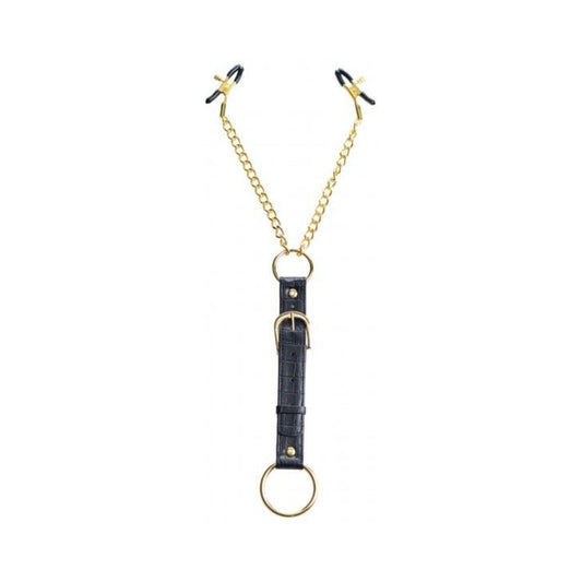Penitentiary Nipple Clamps And Cock Ring Set