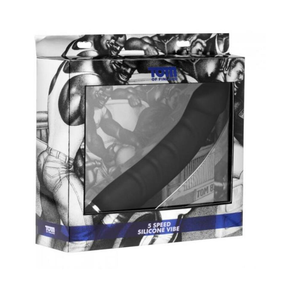 Tom of Finland 5 Speed Silicone P-Spot Vibe Black