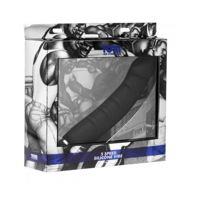 Tom of Finland 5 Speed Silicone P-Spot Vibe Black