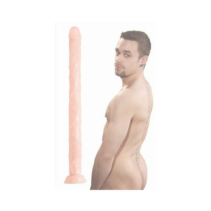 Raging Cockstars Long Dong Leo 18 Inch Dildo Beige