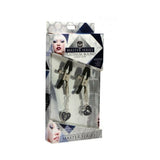 Charmed Heart Padlock Nipple Clamps Black