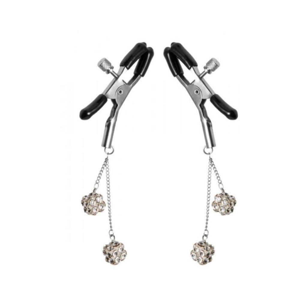 Ornament Adjustable Nipple Clamps Jewel Accents