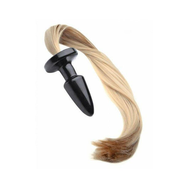 Tailz Pony Tail Blonde Anal Plug Black