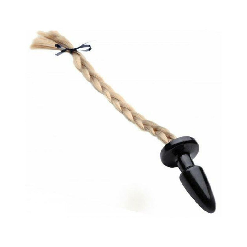 Tailz Pony Tail Blonde Anal Plug Black