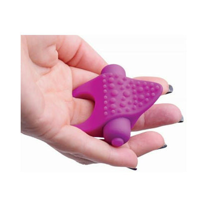 Versa Tingler Cock Ring, Finger Vibe Clit Stim Purple