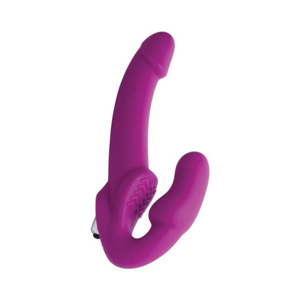 Strap U Vibrating Strapless Silicone Strap On Dildo Pink