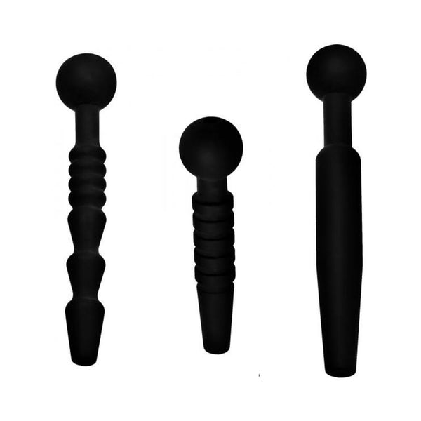 Dark Rods 3-pc Penis Plug Set Silicone