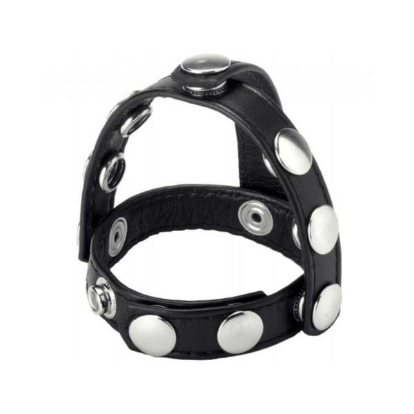 Strict Snap On Cock And Ball Harness Black