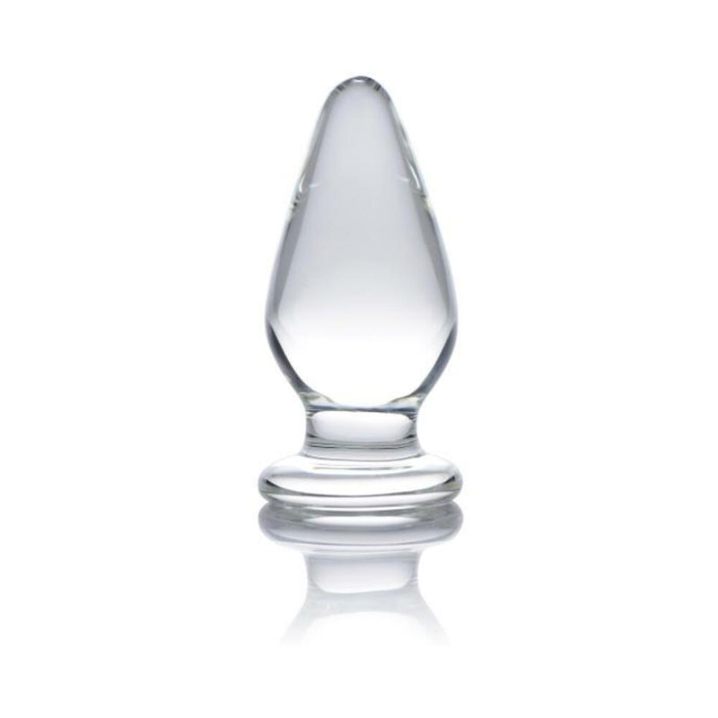 Ember Weighted Tapered Anal Plug Glass Clear