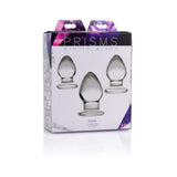 Triplets 3 Piece Glass Anal Plug Kit