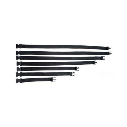 Subdued Full Body Straps Nylon Restraints Black
