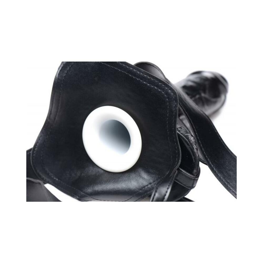Infiltrator Hollow Strap On With 10 Inches Dildo Black