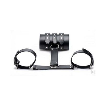 Arm Binder Biceps & Forearm Restraints Black Leather