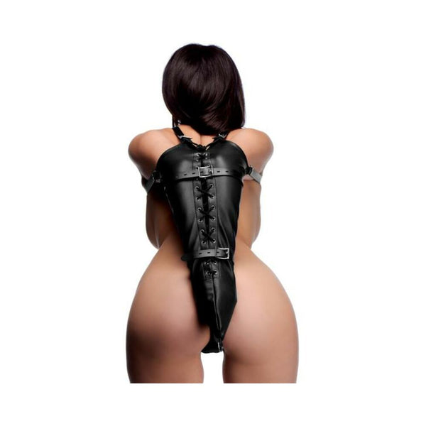 Full Sleeve Armbinder Black Leather Restraint