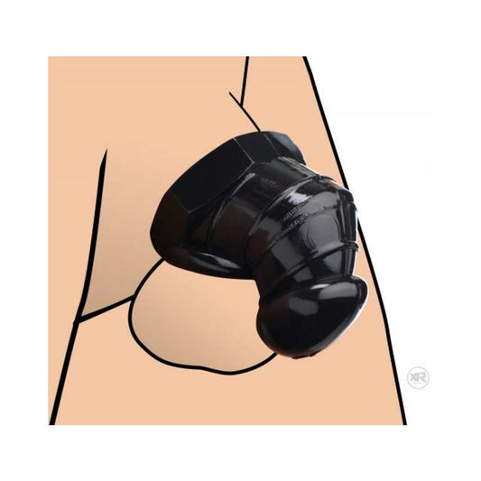 Detained Black Restrictive Chastity Cage