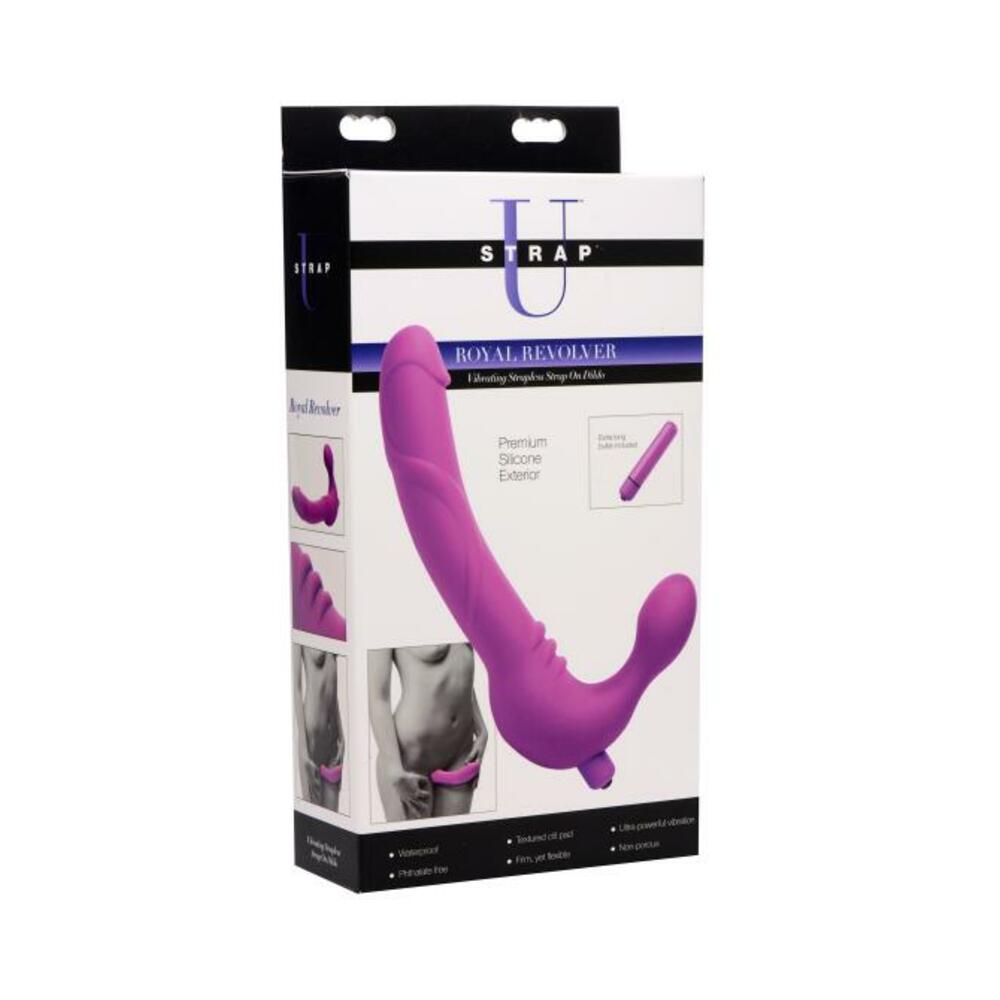 Royal Revolver Vibrating Strapless Silicone Strap On Dildo