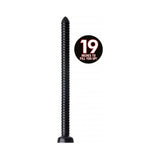 Hosed 19 Inches Ribbed Anal Snake Black Probe