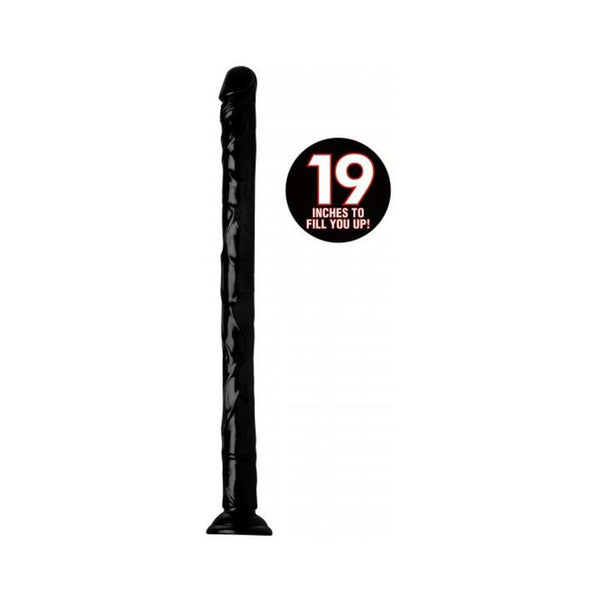 Hosed 19 Inches Realistic Anal Dildo Black