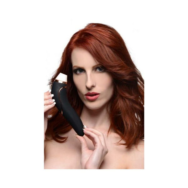 Shegasm Deluxe Clitoral Stimulator And Vibe Black