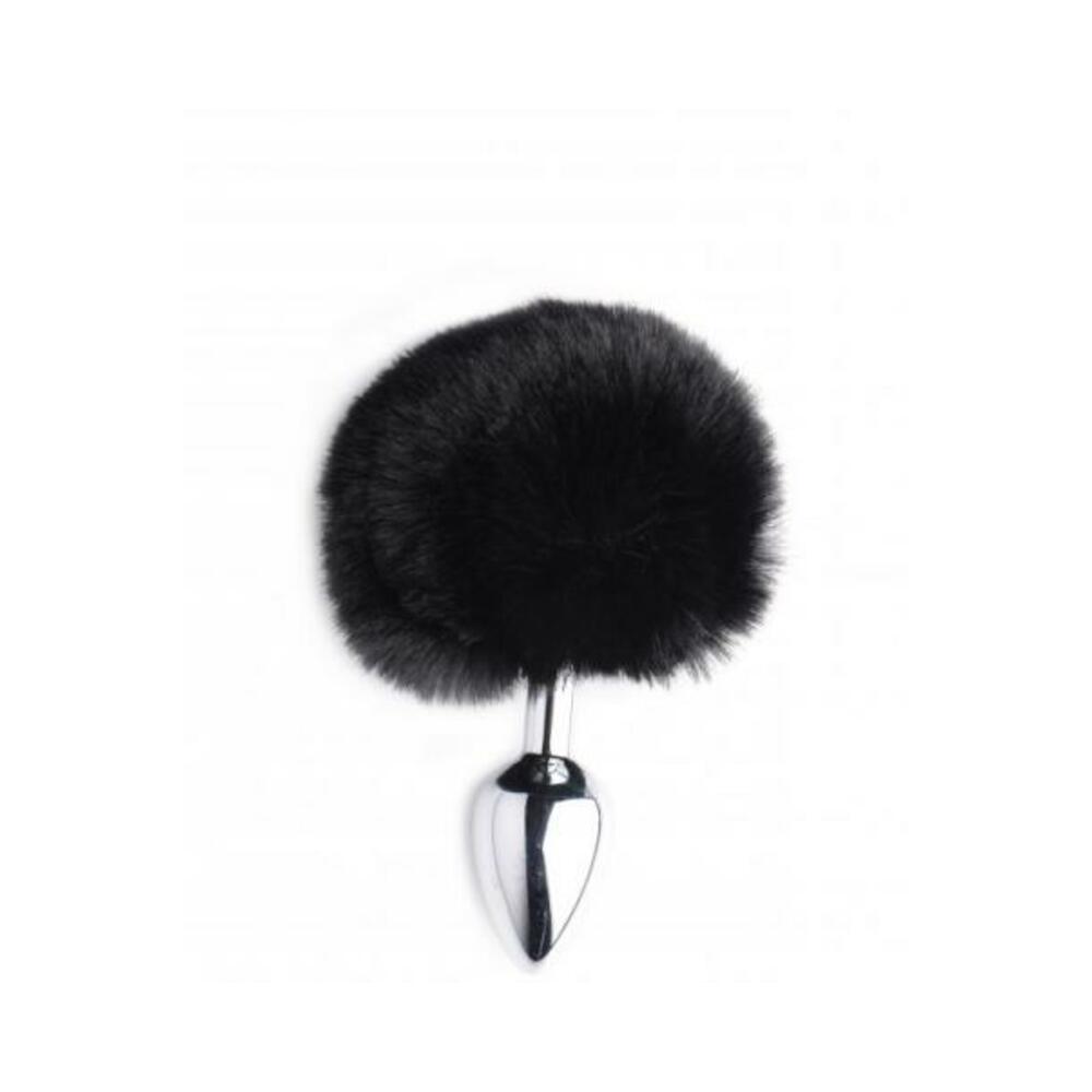 Onyx Bunny Tail Anal Plug Black