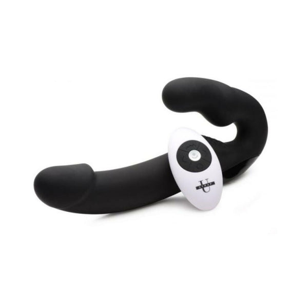 Urge Silicone Strapless Strap On With Remote Black