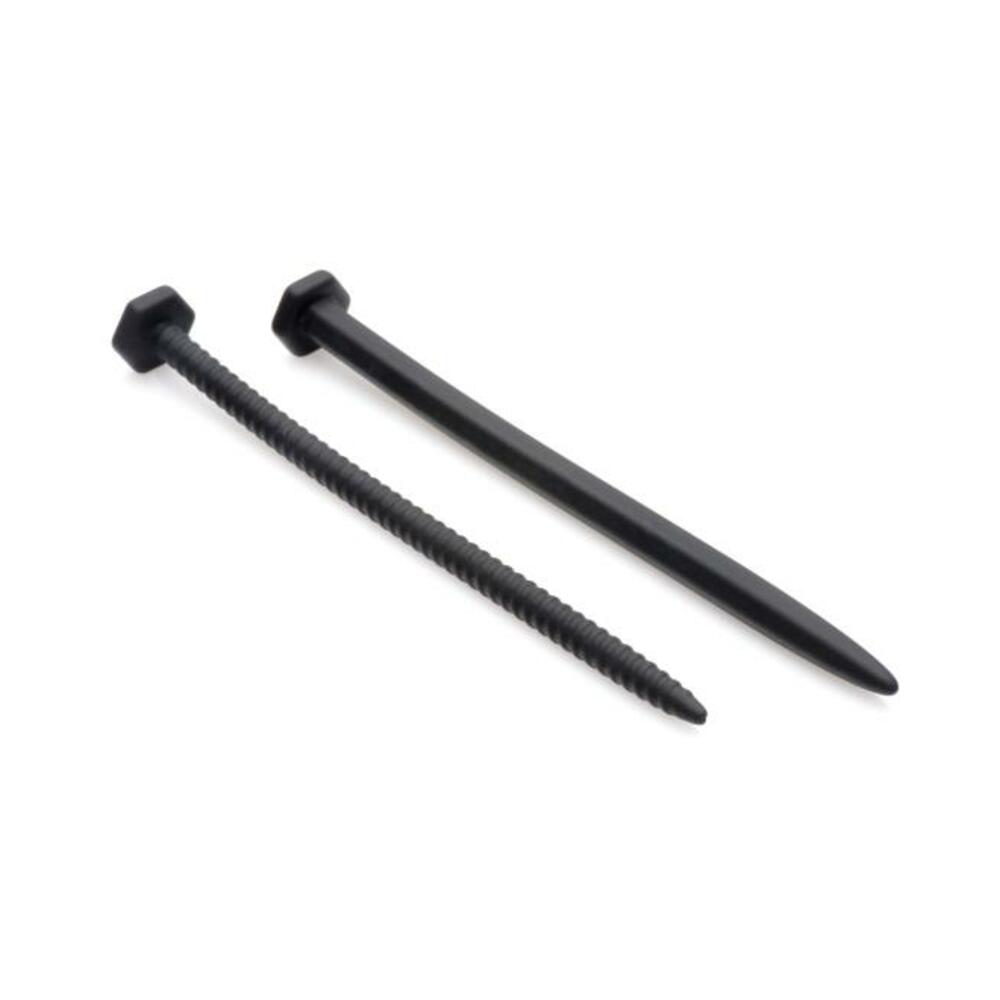 Hardware Nail & Screw Silicone Urethral Sounds Black