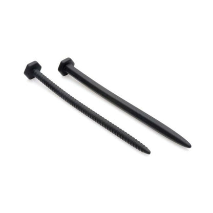 Hardware Nail & Screw Silicone Urethral Sounds Black