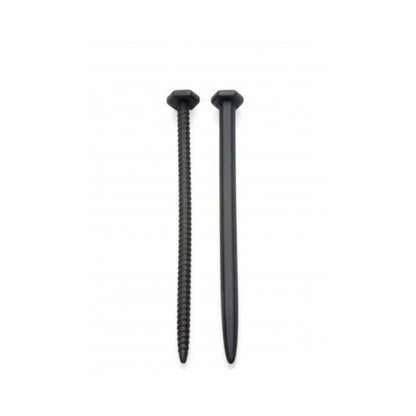 Hardware Nail & Screw Silicone Urethral Sounds Black
